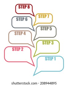 Flowchart element, abstract illustration for presentation template