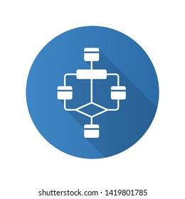 Flowchart Glyph Icon Diagram Visualization Problem Stock Vector ...