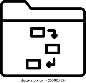 Flowchart folder Isolated Vector icon which can easily modify or edit