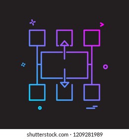 Flowchart icon design vector