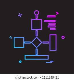 Flowchart icon design vector