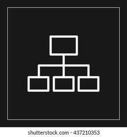 flowchart icon. site map line icon