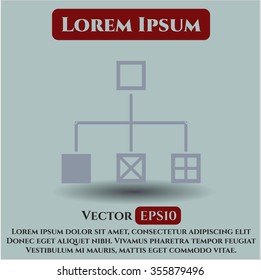 Flowchart icon vector illustration