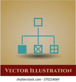 Flowchart icon vector illustration