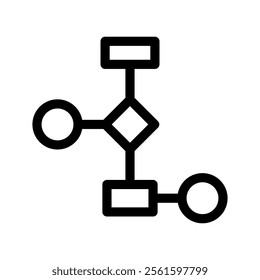 Flowchart Icon Vector Symbol Design Illustration