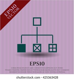 flowchart icon vector symbol flat eps jpg app web concept