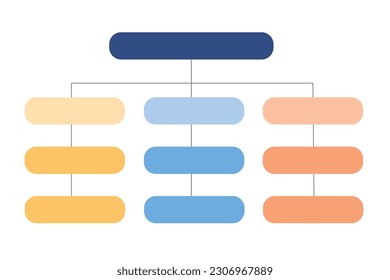 Flowchart, infographic, organization chart, company structure, vector illustration.