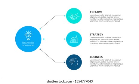 Flowchart infographic template with steps or options. Vector business template for presentation.
