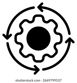 Flowchart with interconnected icons representing automation processes For web, app, infographic, etc