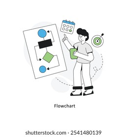 Flowchart isometric stock illustration. EPS File stock illustration