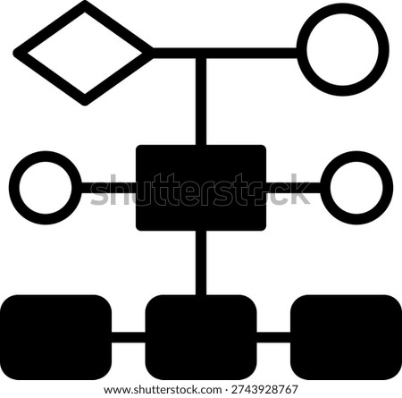 Flowchart Line Fill Style Icon