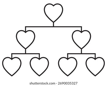 Flowchart Line Hierarchy Business Infographic