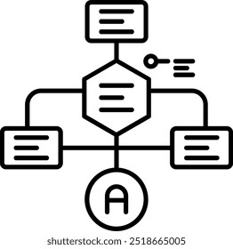 Flowchart Line vector Icon Design