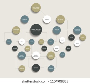 Flowchart, Organigram Infographic.