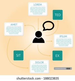 flowchart organization chart, vector illustration