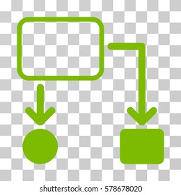 Flowchart Scheme icon. Vector illustration style is flat iconic symbol, eco green color, transparent background. Designed for web and software interfaces.