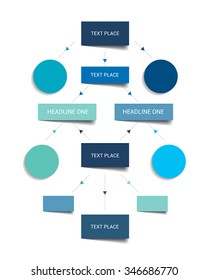 Flowchart Scheme. Infographics Elements. Vector Design.