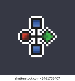 flowchart sign in pixel art style