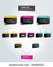 Flowchart Tab. Infographic Element.