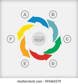 Flowchart template - abstract illustration with copy paste area