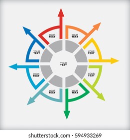 Flowchart template - abstract illustration with copy paste area