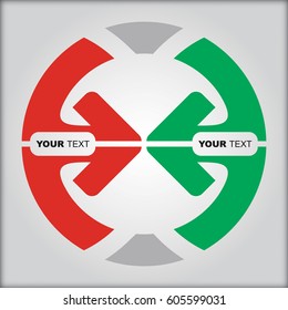 Flowchart template - abstract illustration with copy paste area