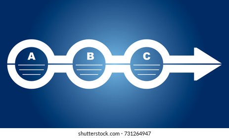 Flowchart template - abstract illustration with copy paste area. Ideal for your presentation.