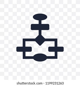 Flowchart transparent icon. Flowchart symbol design from Startup collection. Simple element vector illustration on transparent background.