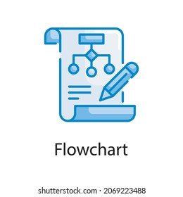 Flowchart vector blue colours Icon Design illustration. Web Analytics Symbol on White background EPS 10 File