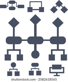Flowchart Vector Collection – Diagram and Process Visualization Set