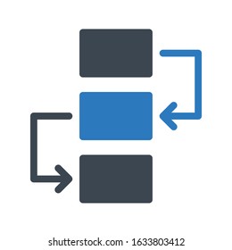 flowchart vector glyph color icon 