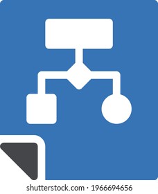 flowchart vector glyph color icon