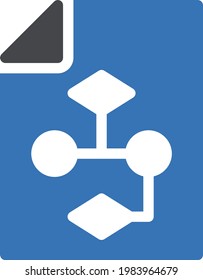 flowchart vector glyph color icon