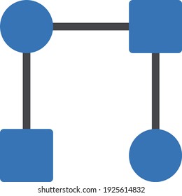flowchart vector glyph colour icon