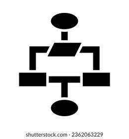 Flowchart Vector Glyph Icon For Personal And Commercial Use.

