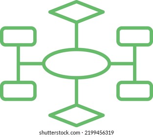 Flowchart vector icon. Can be used for printing, mobile and web applications.