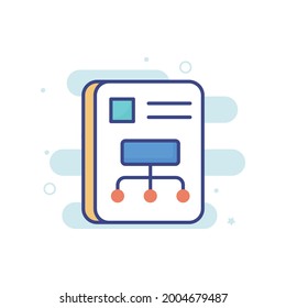 Ilustración de estilo de icono vectorial de diagrama de flujo. Símbolo de publicidad y marketing de archivos EPS 10