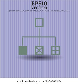 Flowchart vector icon or symbol