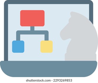 flowchart Vector illustration on a transparent background.Premium quality symbols. Line Color vector icon for concept and graphic design.