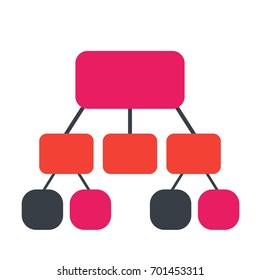 flowchart vector template over white, vector illustration