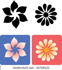 Flower 1. Floral element for any design, easy to change color