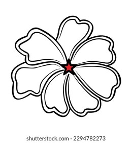 Flower 2 Patch V66 Patch Streetwear, Urban Design Black and White Colors Patch Commercial Use
