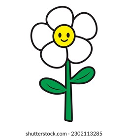 Flower 6 Patch V72 Patch Streetwear, Urban Design Black and White Colors Patch Commercial Us