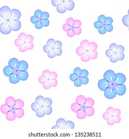 Flower abctract seamless pattern.