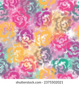 flower abstrack water color with teksture background Fucsia color background dominant.