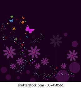 flower abstract background vector