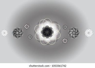 Flower abstract background. Vector drawing.