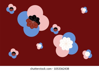 Flower abstract background. Vector drawing.