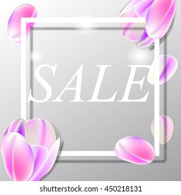 Flower abstract background. Vector stock.