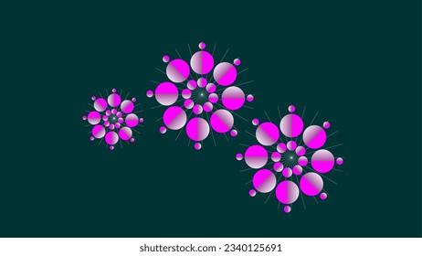 Flor Resumen Logo Círculo Arte Vector de arte